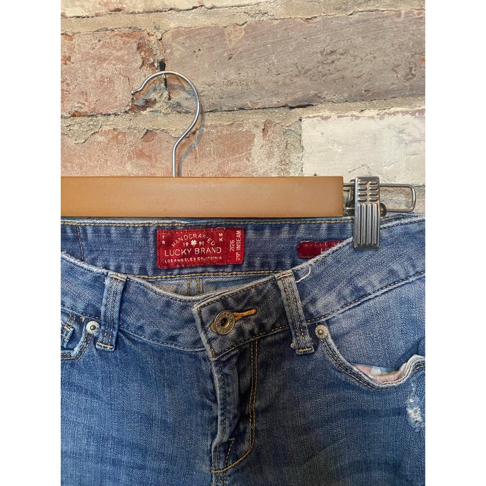 Lucky Brand Distressed Medium Wash Skinny Jeans Size 2 - Picture 3 of 6